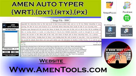 Auto Typing Software For Notepad Rt Rt Rtx Pxdxtwrt Youtube