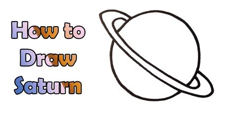 How To Draw The Planet Saturn Very Easy For Kids Youtube