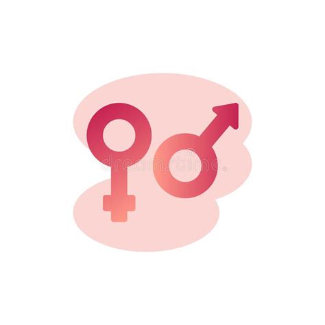 Male And Female Gender Symbols Flat Icon Stock Vector Illustration Of