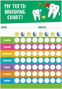 Nib Teeth Brushing Chart Kids Toddler Teeth Brushing Teeth Games