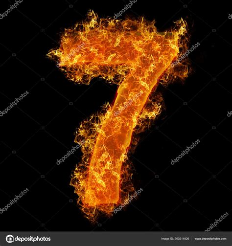 Fire Number Black Background Stock Photo By ©yayimages 260214926