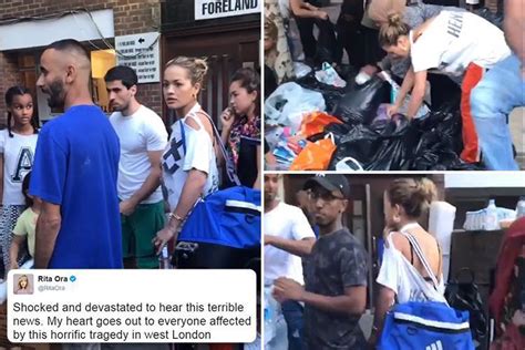 Rita Ora Helps Turns Up To Help The Victims Of The Grenfell Tower Block