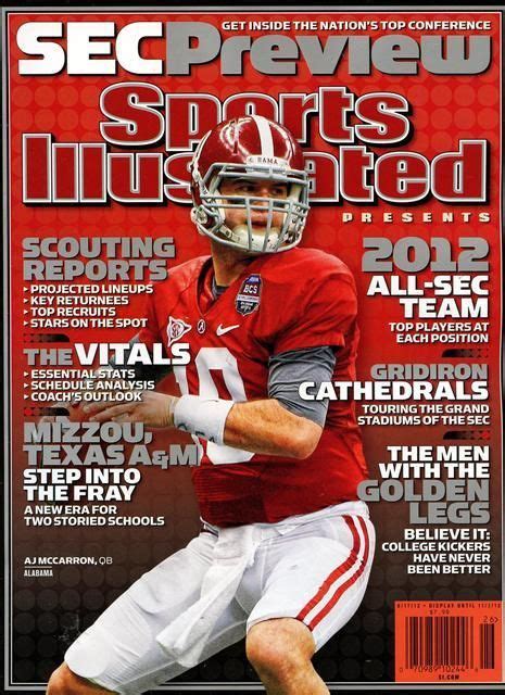 Sports Illustrated Magazine 2012 Sec Football Alabama Crimson Tide Aj