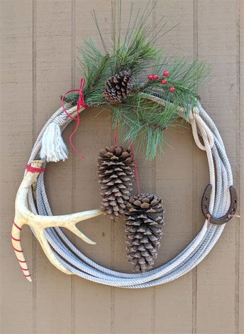 An Idea For A Christmas Lariat Wreath Lariat Rope Crafts Rope Crafts