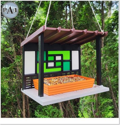 Exclusive Mid Century Style Unique Bird Feeder Kit For Home Garden Decorations Etsy