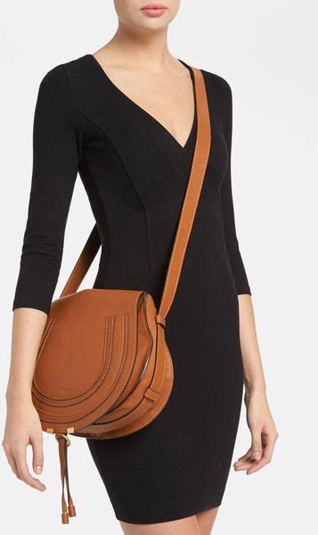 Chloé Medium Marcie Leather Crossbody Bag In Brown Tan Lyst