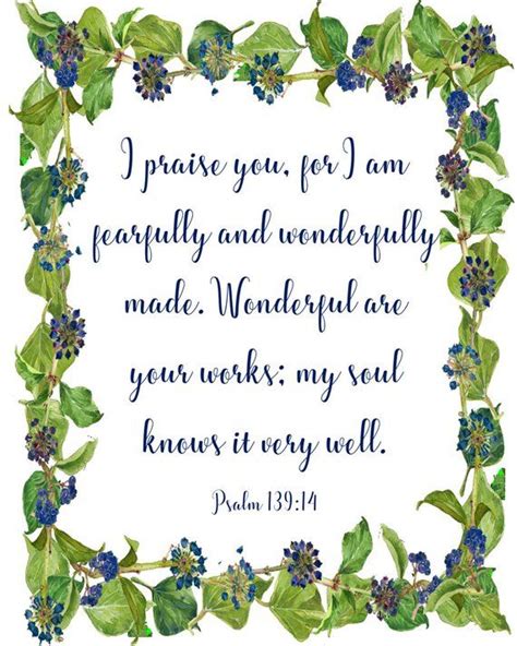 Praise You For I Am Fearfully And Wonderfully Made Psalm 13914