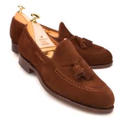 Tassel Brown Suede Dress Loafers Carmina Shoemaker