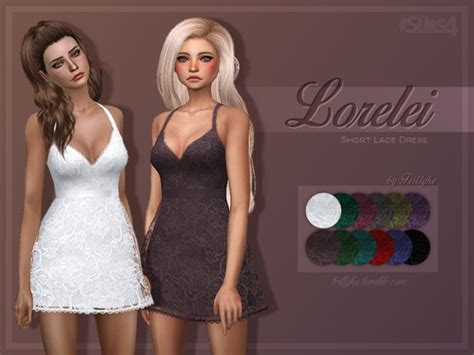 Lorelei Short Lace Dress By Trillyke At Tsr Sims 4 Updates