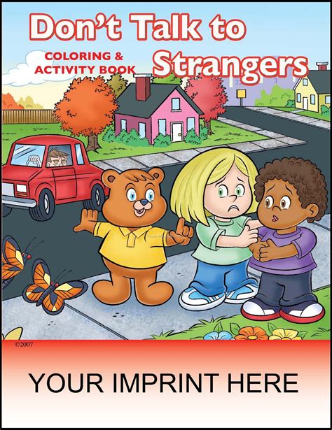 8 38x10 78 Dont Talk To Strangers Coloring And Activity Book