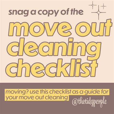 The Ultimate Cleaning Checklist When Moving In Or Moving Out — The Tidy