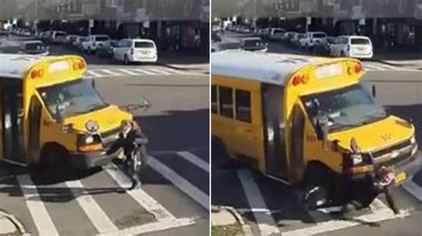 Horrifying Video Shows Woman In Crosswalk Being Run Over And Dragged By School Bus