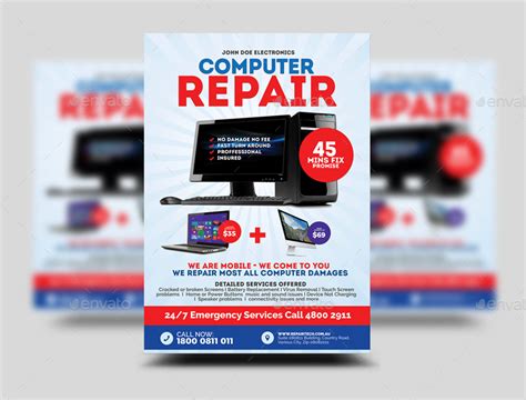 It provides ample scope to the users to put in their own creative skills. Computer Repair Shop Flyer by Artchery | GraphicRiver