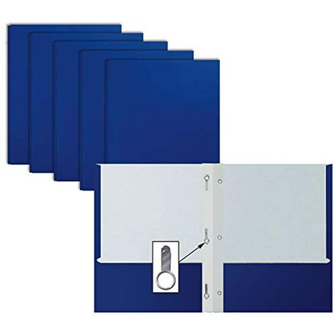 Blue Paper 2 Pocket Folders With Prongs 50 Pack By Better Office