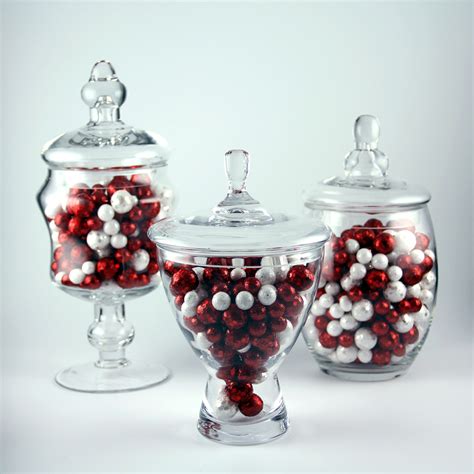 Apothecary Jar 3 Piece Set Wedding Candy Buffet Ebay