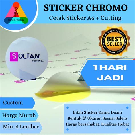 Jual Stiker Chromo Cetak Stiker Label Produk Kemasan Cutting A Indonesia Shopee Indonesia