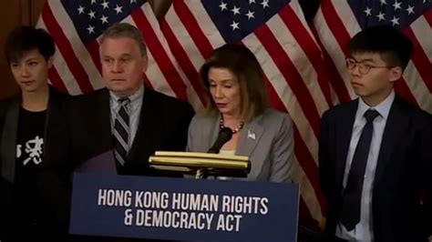 Hong kong's government also reacted, saying the american bill would send the wrong signal and would not help to ease the situation. Nancy Pelosi backs Hong Kong Human Rights and Democracy ...
