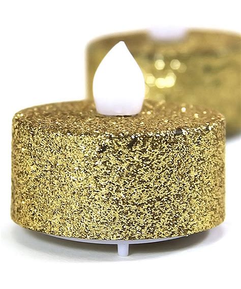 Look At This Zulilyfind Gold Glitter Flameless Tealight Set Of 24