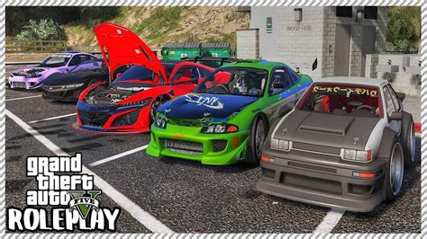 Gta 5 Roleplay Huge Jdm Car Meet And Ride Out Redlinerp 189 Youtube