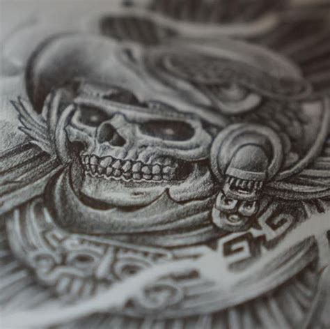 Aztec Eagle Warrior Tattoo Design Etsy Aztec Tattoo Warrior Tattoo