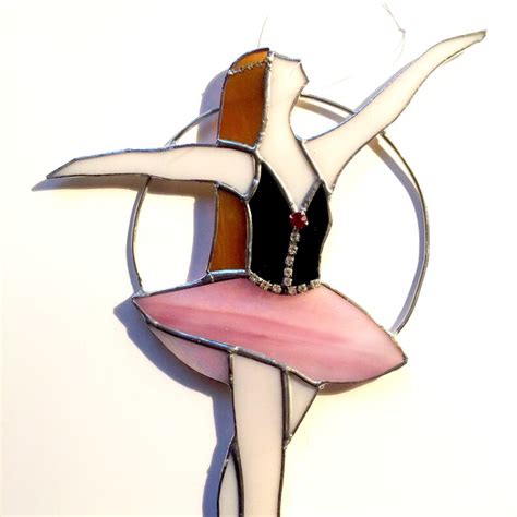 Ballerina Suncatcher Stained Glass Window Ornament Etsy