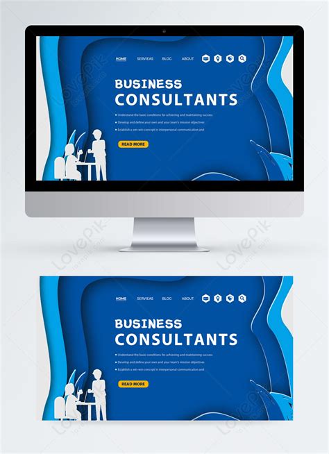 Paper Cut Business People Simple Login Banner Template Imagepicture