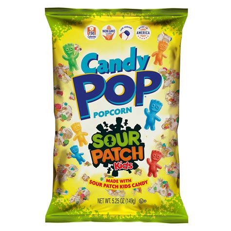 Candy Pop Sour Patch Kids Popcorn 525 Oz Bag Nassau Candy