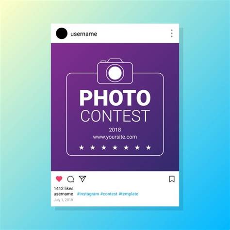 Giveaway instagram template vectors (560). Photo Contest Instagram Template For Socia Media ...
