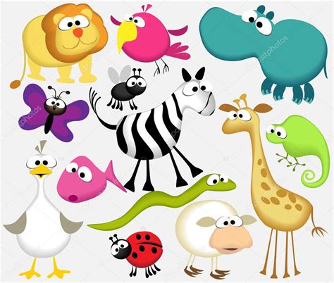 Funny Cartoon Animals — Stock Vector © Agnieszka 12652870