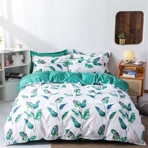 Pillows, down bedding, memory foam, mattress pads & toppers Nordic Monstera 4 in 1 Bedding Set Duvet Quilt Comforter ...