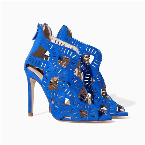 Zara Shoes Zara Basic Collection Blue Sandals Color Blue Size
