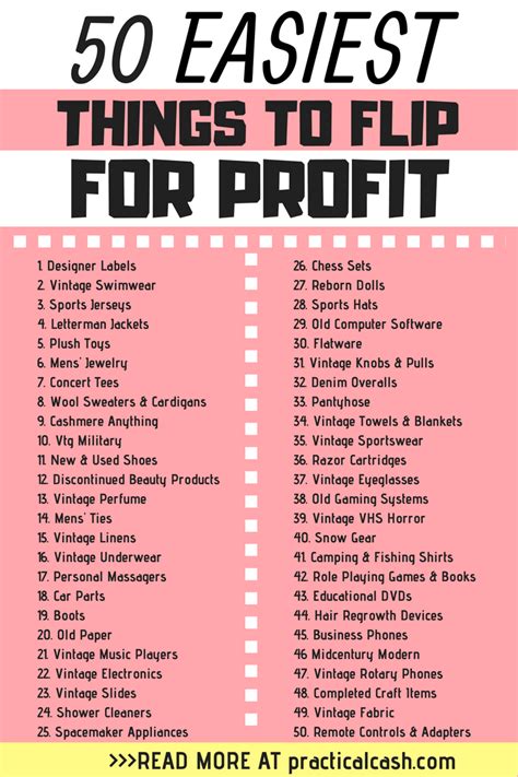 50 Easiest Things To Flip For Profit And Make Money And