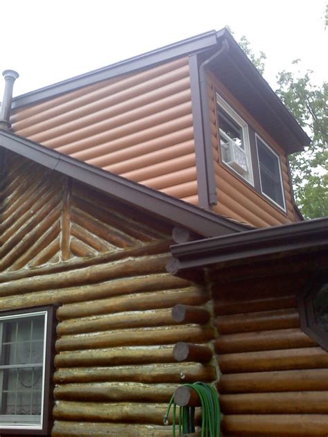 Fake Log Cabin Siding 8 In X 192 In Wood Spruce Log Cabin Siding