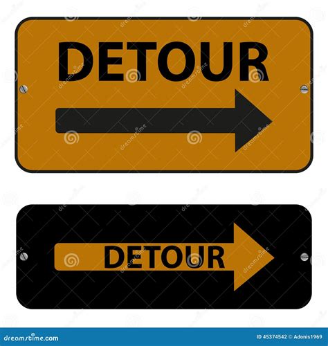 Detour Word Stamp Isolated On White Background Royalty Free Stock Photo