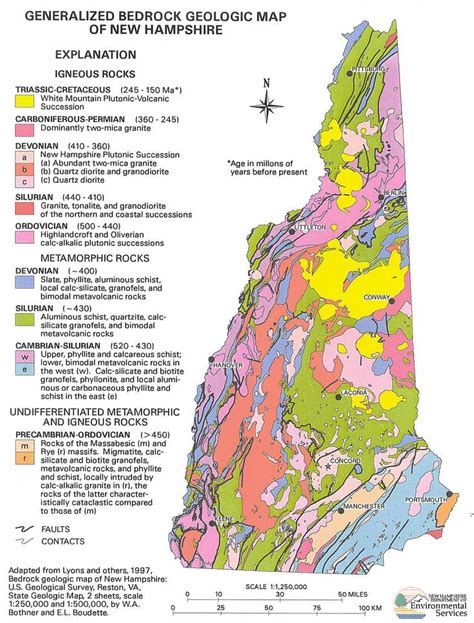 Geology Map New Hampshire Bedrock