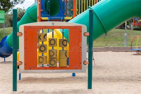 Children S Slides And Playgrounds Playground Park Stock Image Image