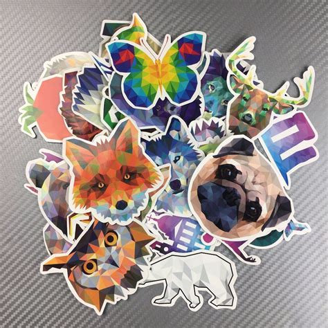 35 Pcs Animal Eometrical Cartoon Pvc Safe Toys Cool Stickers For Kids