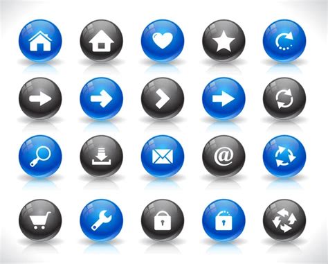 Web Icons Buttons — Stock Vector © Cobalt88 2018916