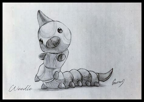 How To Draw Weedle Pokemon Sketch Drawing