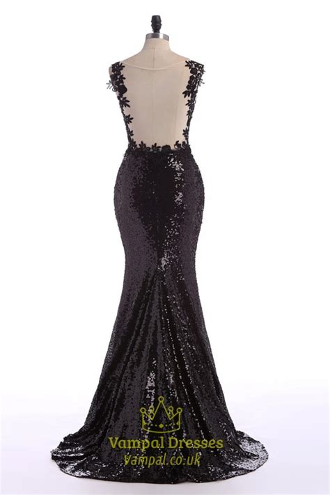 Black Mermaid Evening Dress Photo