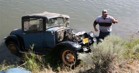 Thief Steals Ford Model A Crashes It Into River