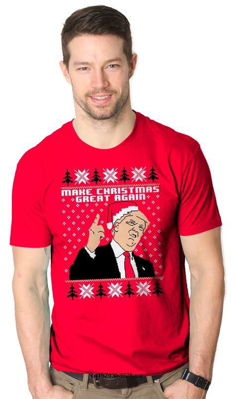 Funny Men T Shirt Novelty Tshirt Women Mens Make Christmas Great Again
