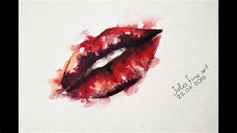 How To Paint Lips With Watercolor Julia Fine Art Youtube
