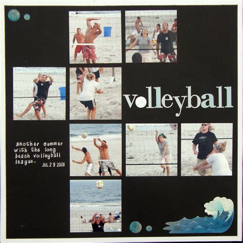 Layout Volleyball School Scrapbook Layouts Birthday Scrapbook