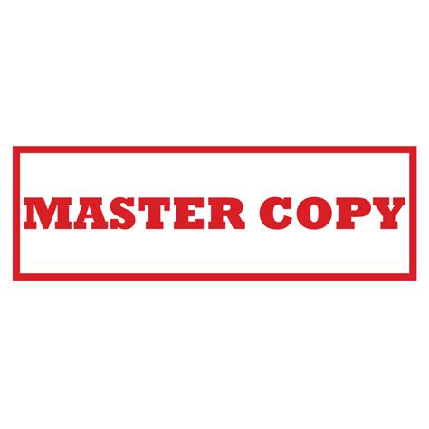 Master Copy Stamp