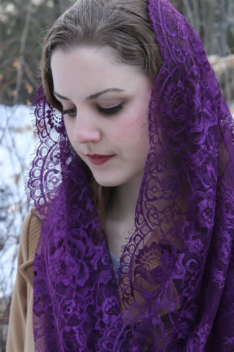 Evintage Veils Lentadvent Purple Black Or White Spanish Style Lace