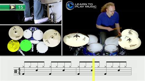 Ex015 How To Play Drums Drum Lessons For Beginners Youtube