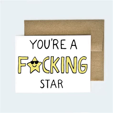 Funny Congratulations Card Youre A Star Card Congrats Etsy