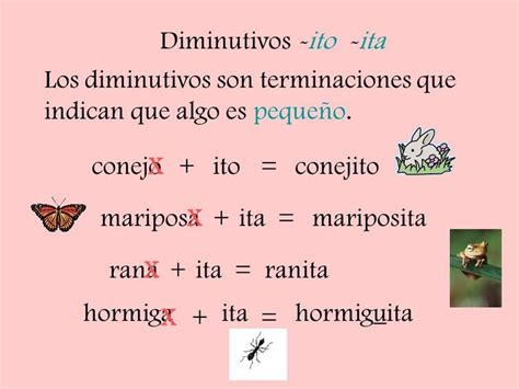 Formación De Los Diminutivos Lecturas Comprensivas Cortas Gramática
