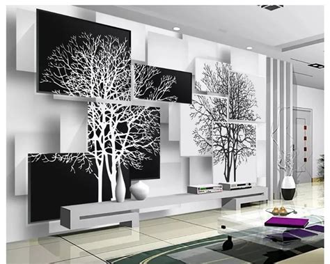 Buy Beibehang Wallpaper 3d Hang Simple Black And White